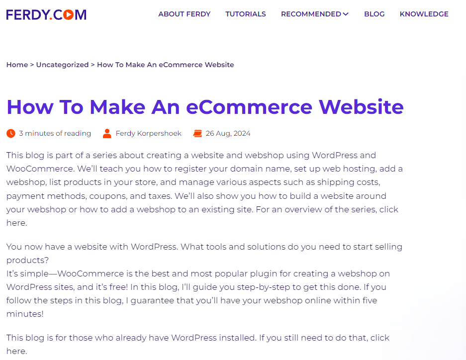 One Page SEO Breadcrumbs